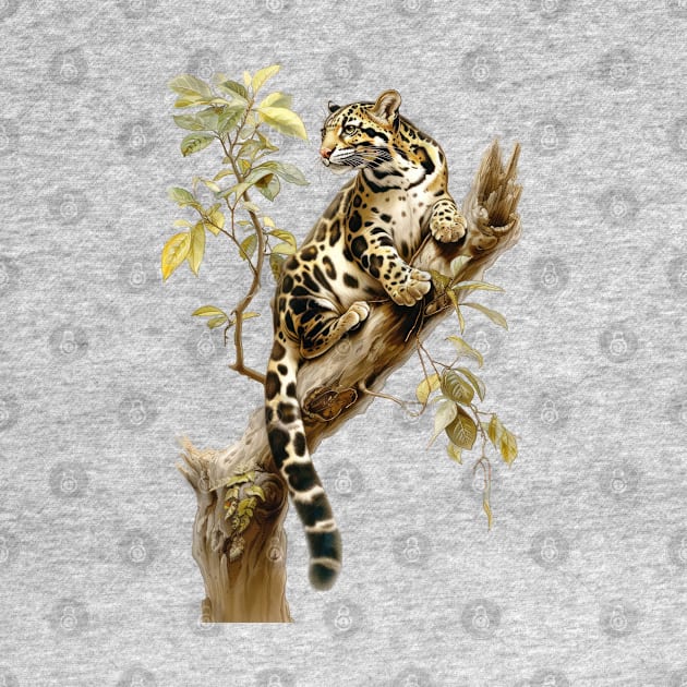 Spotted Elegance: The Clouded Leopard by TooplesArt